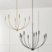 Capital Lighting 452191MB Ansley Nine Light Chandelier, Matte Black Alternate Image 2.jpg