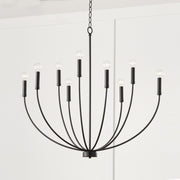 Capital Lighting 452191MB Ansley Nine Light Chandelier, Matte Black Alternate Image 4.jpg