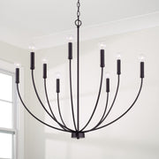 Capital Lighting 452191MB Ansley Nine Light Chandelier, Matte Black Alternate Image.jpg