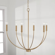 Capital Lighting 452161AD Ansley Six Light Chandelier, Aged Brass Alternate Image 3.jpg
