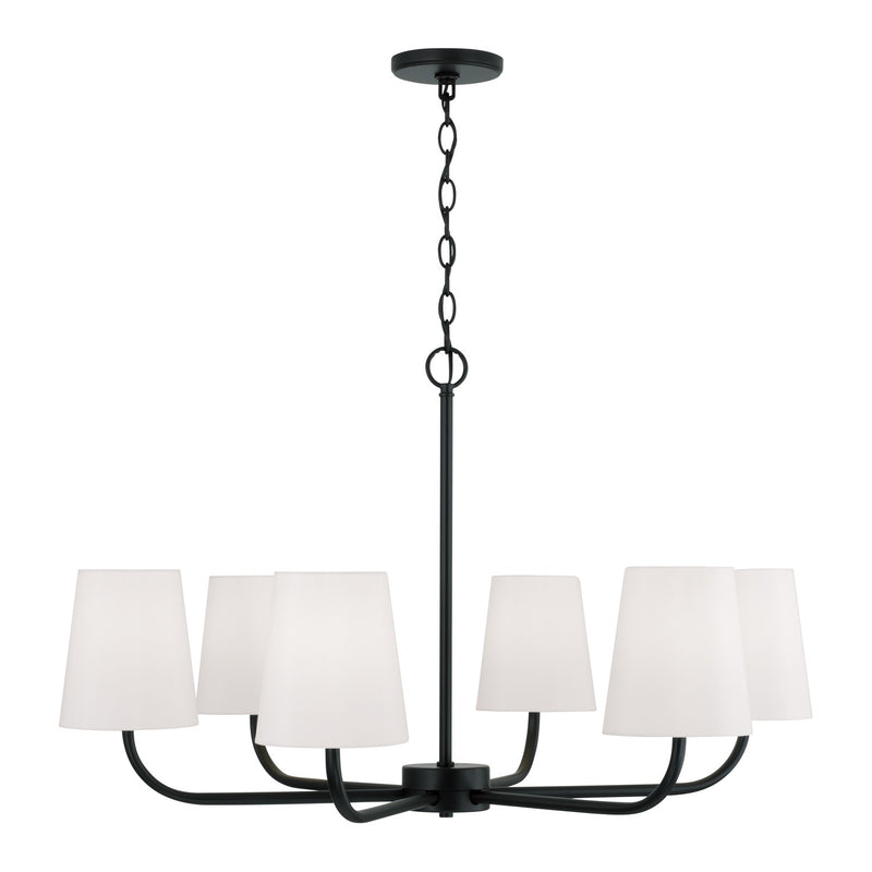 Capital Lighting 449462MB-706 Brody Six Light Chandelier, Matte Black Alternate Image.jpg