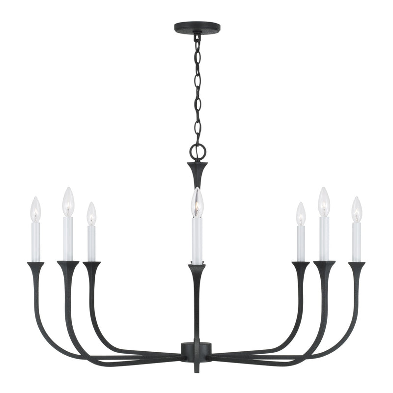 Capital Lighting 452381BI Decklan Eight Light Chandelier, Black Iron Alternate Image.jpg