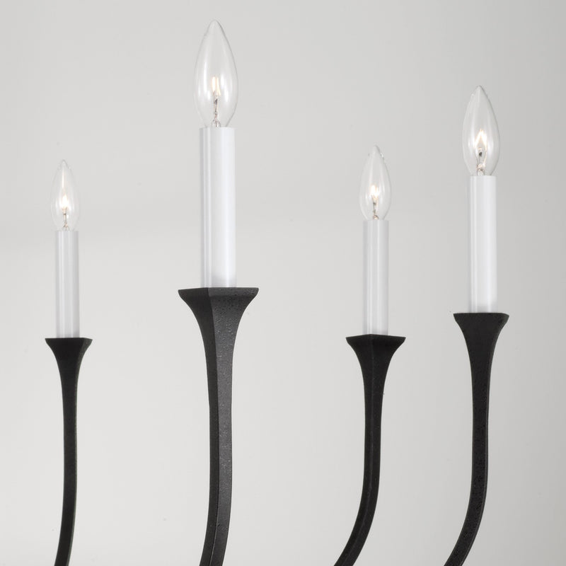 Capital Lighting 452381BI Decklan Eight Light Chandelier, Black Iron Alternate Image 2.jpg