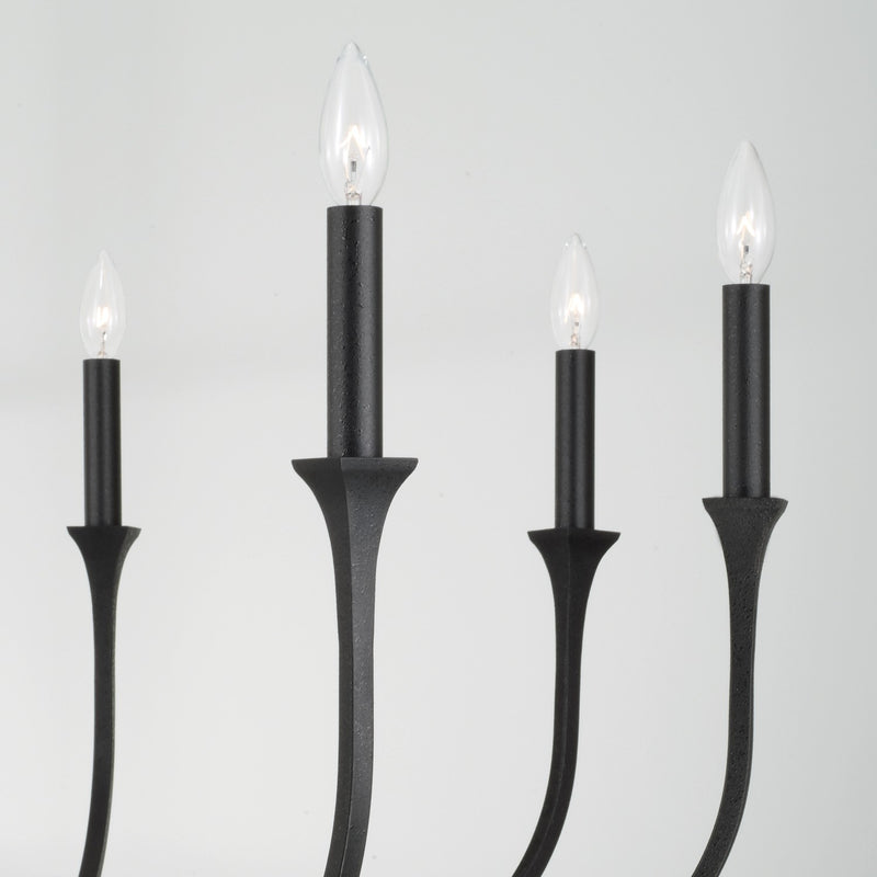 Capital Lighting 452381BI Decklan Eight Light Chandelier, Black Iron Alternate Image 3.jpg