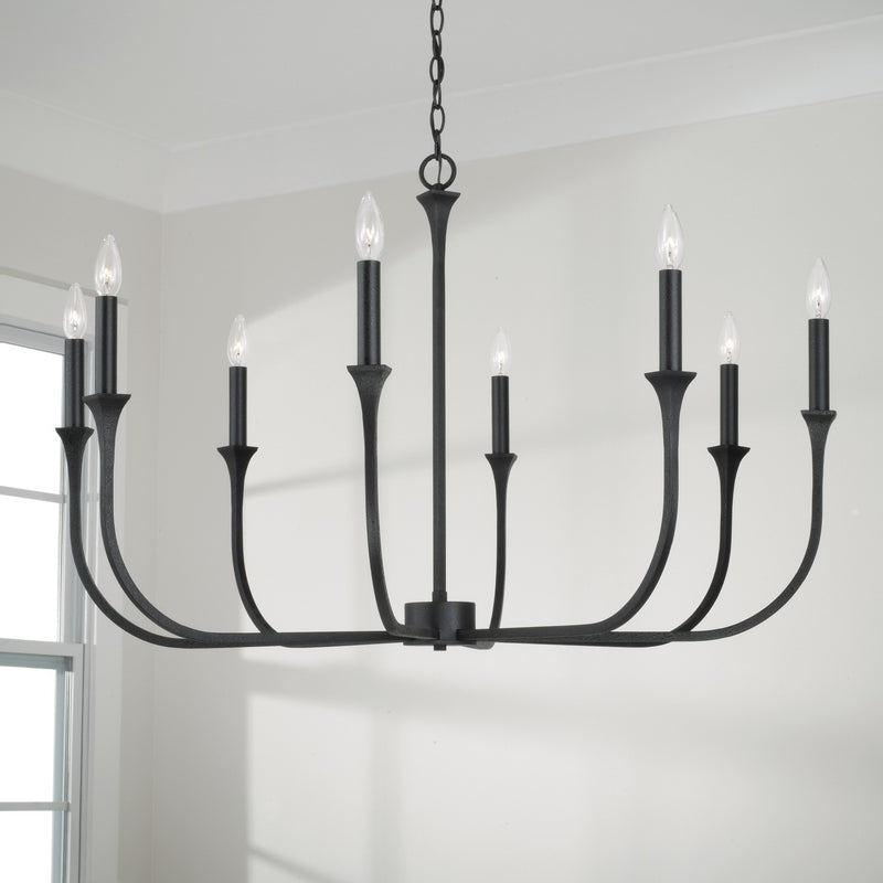 Capital Lighting 452381BI Decklan Eight Light Chandelier, Black Iron Alternate Image.jpg