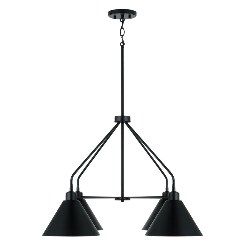 Capital Lighting 451341MB Alden Four Light Chandelier, Matte Black Alternate Image.jpg