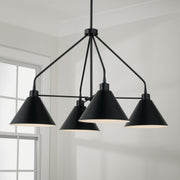 Capital Lighting 451341MB Alden Four Light Chandelier, Matte Black Alternate Image 3.jpg