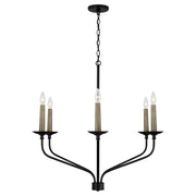 Capital Lighting 451561MB Wilder Six Light Chandelier, Matte Black Alternate Image.jpg