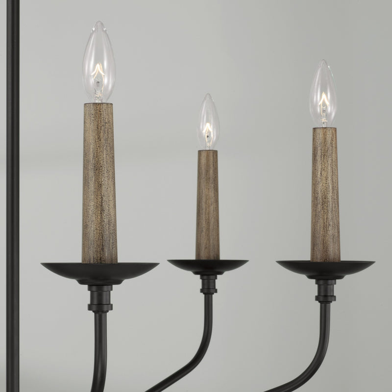 Capital Lighting 451561MB Wilder Six Light Chandelier, Matte Black Alternate Image 2.jpg