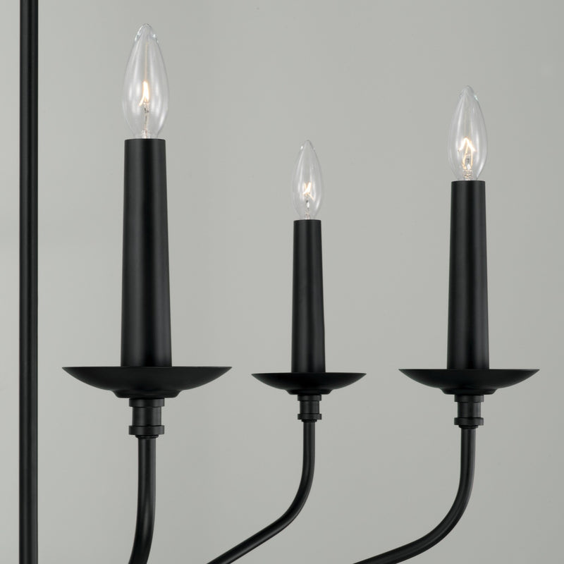 Capital Lighting 451561MB Wilder Six Light Chandelier, Matte Black Alternate Image 3.jpg