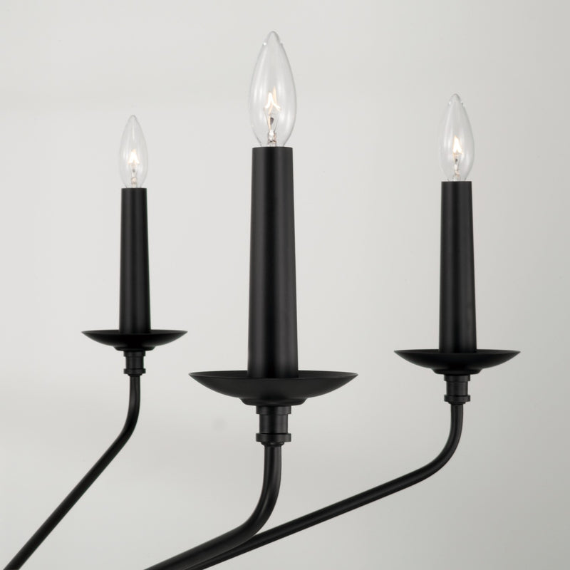 Capital Lighting 451562MB Wilder Six Light Chandelier, Matte Black Alternate Image 3.jpg