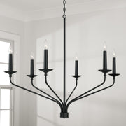 Capital Lighting 451562MB Wilder Six Light Chandelier, Matte Black Alternate Image.jpg