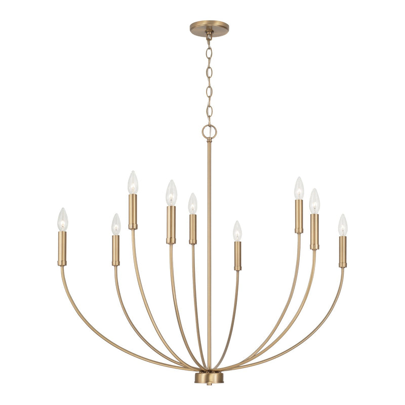 Capital Lighting 452191AD Ansley Nine Light Chandelier, Aged Brass Alternate Image.jpg