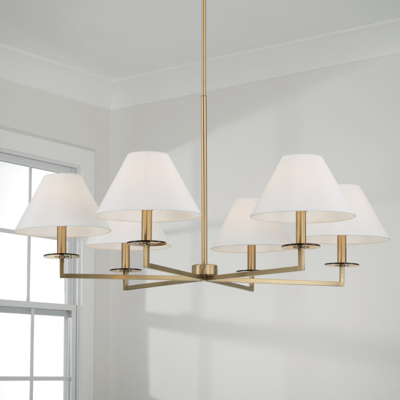 Capital Lighting 452261AD Gilda Six Light Chandelier, Aged Brass Alternate Image 3.jpg