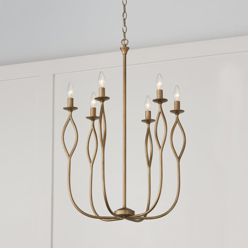 Capital Lighting 452561ML Cohen Six Light Chandelier, Mystic Luster Alternate Image 3.jpg