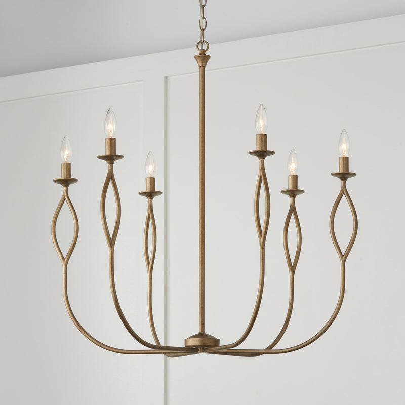 Capital Lighting 452562ML Cohen Six Light Chandelier, Mystic Luster Alternate Image 2.jpg