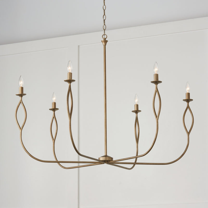 Capital Lighting 452563ML Cohen Six Light Chandelier, Mystic Luster Alternate Image 3.jpg