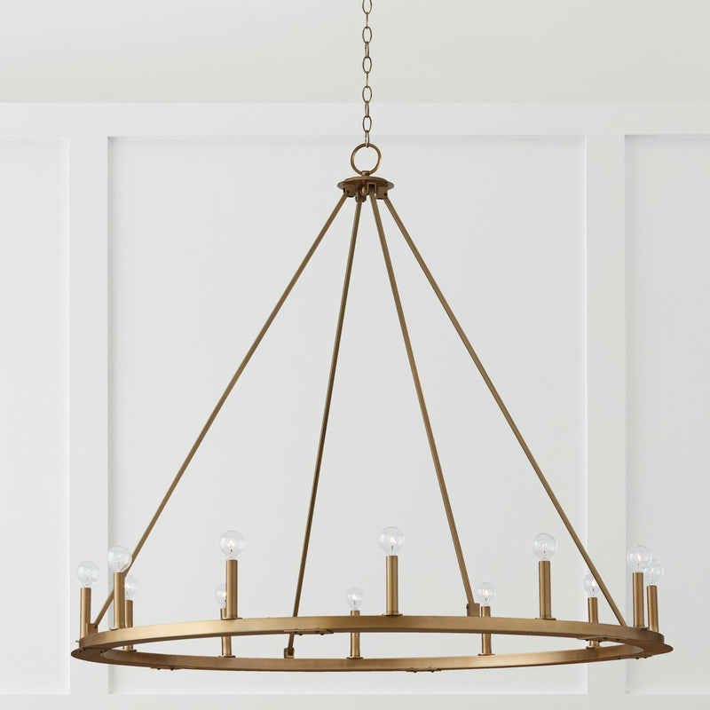 Capital Lighting 4912AD Pearson 12 Light Chandelier, Aged Brass Alternate Image 3.jpg