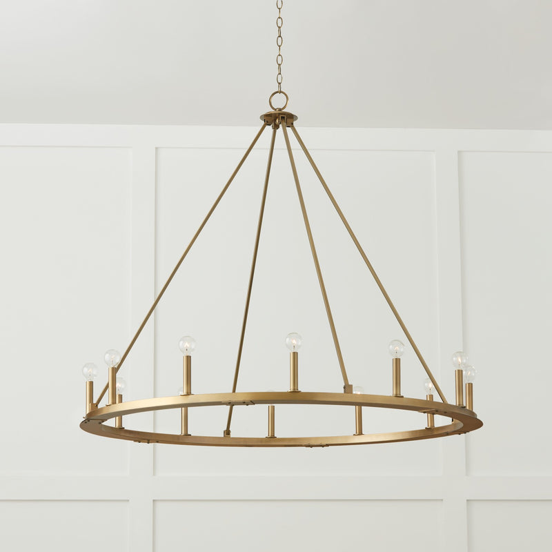 Capital Lighting 4912AD Pearson 12 Light Chandelier, Aged Brass Alternate Image 4.jpg