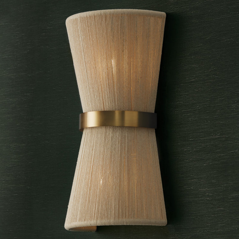 Capital Lighting 641221NP Cecilia Two Light Wall Sconce, Bleached Natural Rope and Patinaed Brass Alternate Image 4.jpg