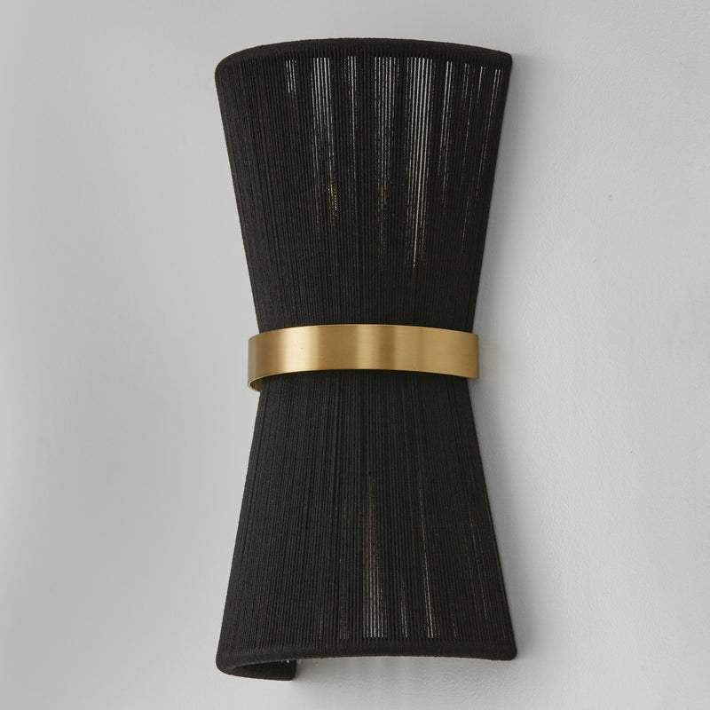 Capital Lighting 641221KP Cecilia Two Light Wall Sconce, Black Rope and Patinaed Brass Alternate Image.jpg