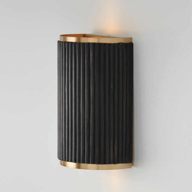 Capital Lighting 650721KR Donovan Two Light Wall Sconce, Black Stain and Matte Brass Alternate Image 2.jpg