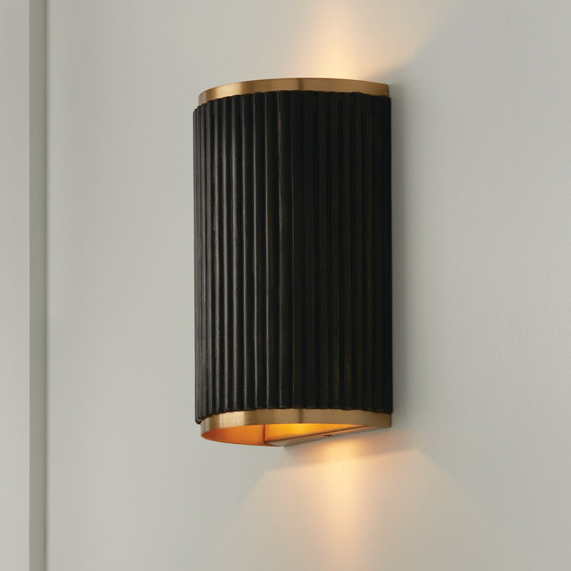 Capital Lighting 650721KR Donovan Two Light Wall Sconce, Black Stain and Matte Brass Alternate Image 4.jpg