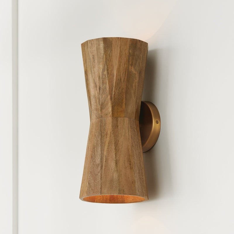 Capital Lighting 651021LW Nadeau Two Light Wall Sconce, Light Wood and Patinaed Brass Alternate Image 3.jpg