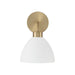 Capital Lighting 652011AW Ross One Light Wall Sconce, Aged Brass and White Alternate Image.jpg