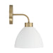 Capital Lighting 652011AW Ross One Light Wall Sconce, Aged Brass and White Alternate Image 2.jpg