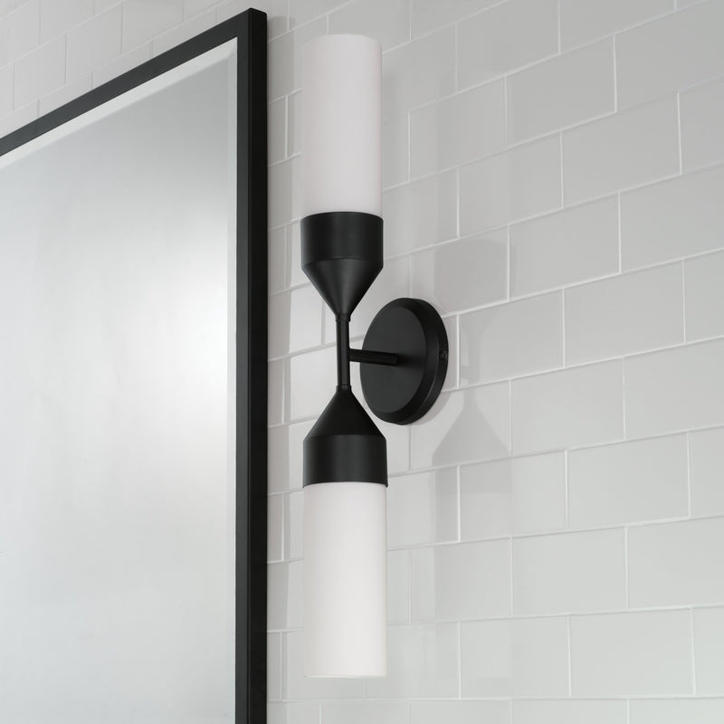 Capital Lighting 652421MB Devon Two Light Wall Sconce, Matte Black Alternate Image 3.jpg