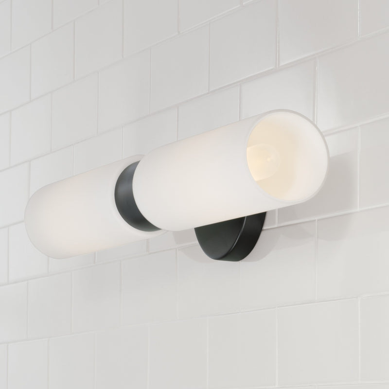 Capital Lighting 652621MB Theo Two Light Wall Sconce, Matte Black Alternate Image 3.jpg