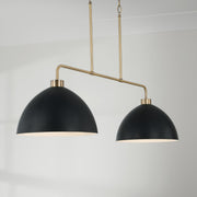 Capital Lighting 852021AB Ross Two Light Island Pendant, Aged Brass and Black Alternate Image.jpg