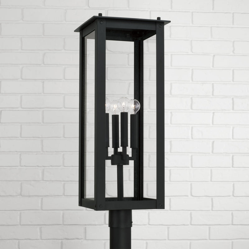 Capital Lighting 934643BK Hunt Four Light Outdoor Post-Lantern, Black Alternate Image 2.jpg
