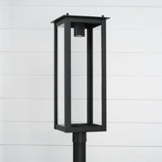Capital Lighting 934643BK-GL Hunt One Light Outdoor Post-Lantern, Black Alternate Image 2.jpg
