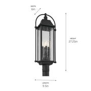 Kichler 49717BKT Four Light Outdoor Post Mount, Textured Black (2)