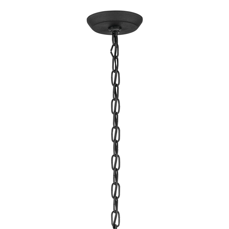 Kichler 49718BKT Four Light Outdoor Pendant, Textured Black (2)