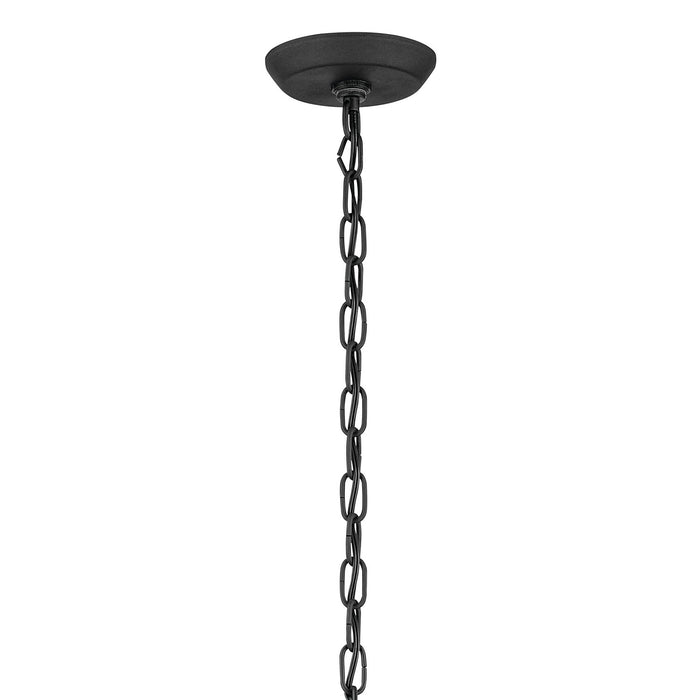 Kichler 49718BKT Four Light Outdoor Pendant, Textured Black (2)