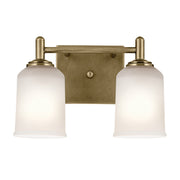 Kichler 45573NBR Two Light Bath, Natural Brass (4)