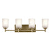 Kichler 45575NBR Four Light Bath, Natural Brass (3)