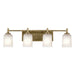 Kichler 45575NBR Four Light Bath, Natural Brass (4)