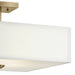 Kichler 43693NBR Three Light Semi Flush Mount, Natural Brass (3)