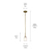 Kichler 43674NBR One Light Mini Pendant, Natural Brass (4)