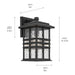 Kichler 49830BKT One Light Outdoor Wall Mount, Textured Black (2)