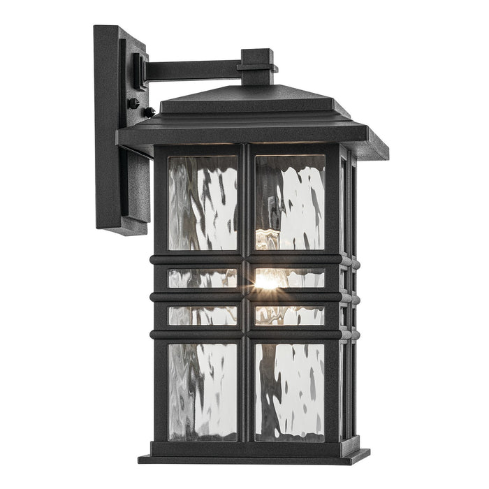 Kichler 49830BKT One Light Outdoor Wall Mount, Textured Black (4)