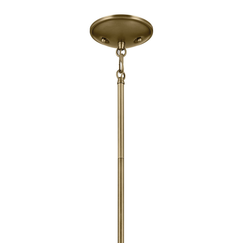 Kichler 43670NBR Three Light Mini Chandelier, Natural Brass (2)