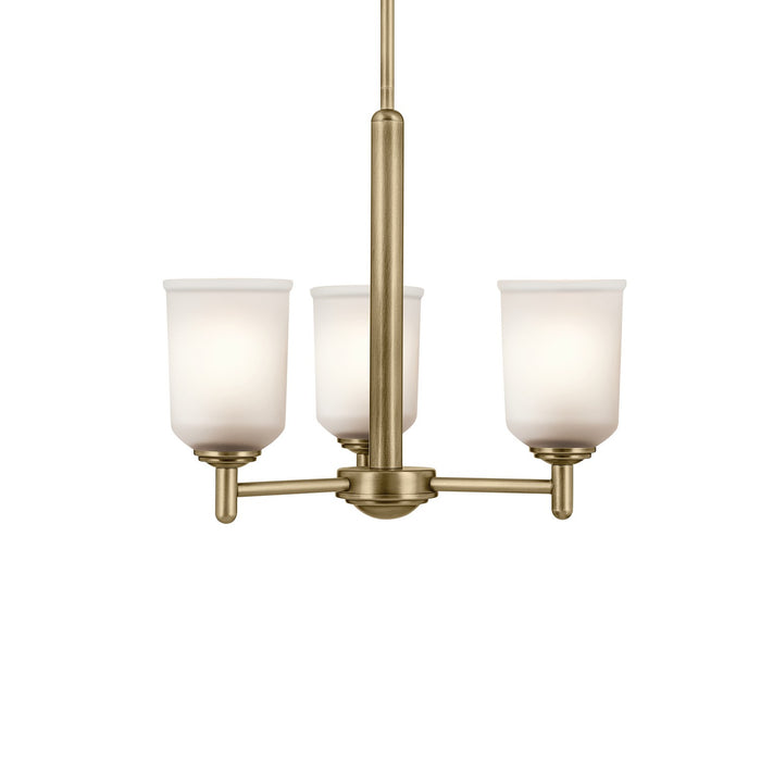 Kichler 43670NBR Three Light Mini Chandelier, Natural Brass (5)