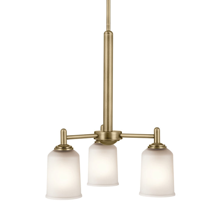 Kichler 43670NBR Three Light Mini Chandelier, Natural Brass (6)