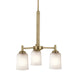 Kichler 43670NBR Three Light Mini Chandelier, Natural Brass (6)