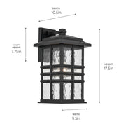 Kichler 49831BKT One Light Outdoor Wall Mount, Textured Black (2)